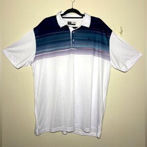 Callaway Opti-Dri Men's White and Blue Gradient Golf Polo Size XXL